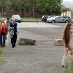 At a castle overlooking the city