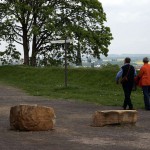 At a castle overlooking the city