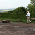 At a castle overlooking the city