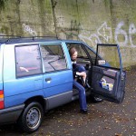 Next to a road in a shop