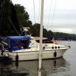 Next to a road in a shop