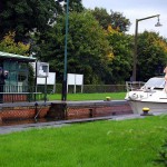 Next to a road in a shop