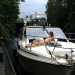 Next to a road in a shop