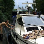 Next to a road in a shop