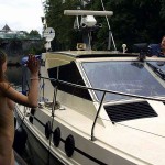 Next to a road in a shop