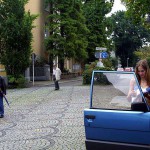 Next to a road in a shop