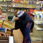 Shoplifting in a kiosk