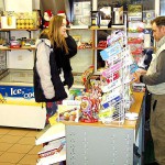 Shoplifting in a kiosk