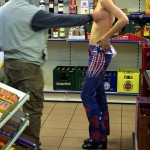 Shoplifting in a kiosk