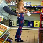 Shoplifting in a kiosk