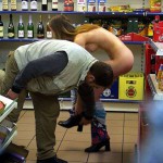 Shoplifting in a kiosk