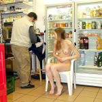 Shoplifting in a kiosk