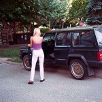 In the shopping area of a touristical