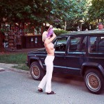 In the shopping area of a touristical