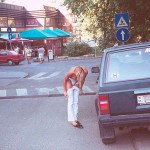 In the shopping area of a touristical