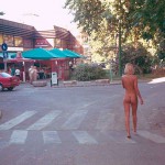 In the shopping area of a touristical