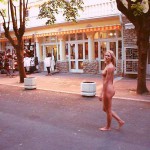 In the shopping area of a touristical