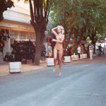 In the shopping area of a touristical