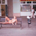 In the shopping area of a touristical