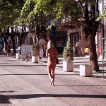 In the shopping area of a touristical