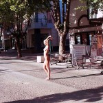 In the shopping area of a touristical