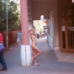 In the shopping area of a touristical