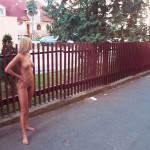 In the shopping area of a touristical