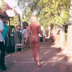 In the shopping area of a touristical