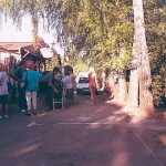 In the shopping area of a touristical