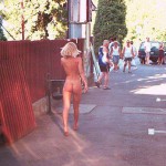 In the shopping area of a touristical