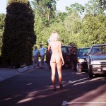 In the shopping area of a touristical