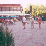 In the shopping area of a touristical