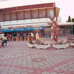 In the shopping area of a touristical