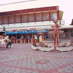 In the shopping area of a touristical