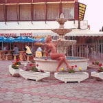 In the shopping area of a touristical