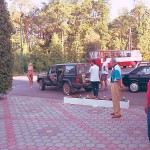 In the shopping area of a touristical