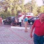 In the shopping area of a touristical