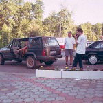 In the shopping area of a touristical