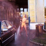 At a car wash