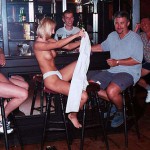 In a small bar disco