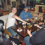 A strip game in a bar