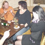 A strip game in a bar