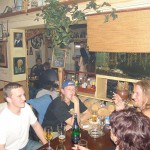 A strip game in a bar