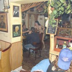 A strip game in a bar