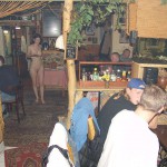 A strip game in a bar