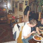 A strip game in a bar