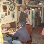 A strip game in a bar