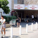 On the parking lot of a mall