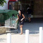 On the parking lot of a mall