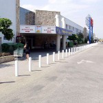 On the parking lot of a mall